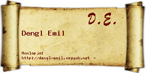 Dengl Emil névjegykártya